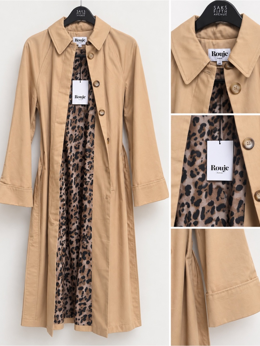 (NEW WITH TAG) Rouje Henry Trench Coat 34